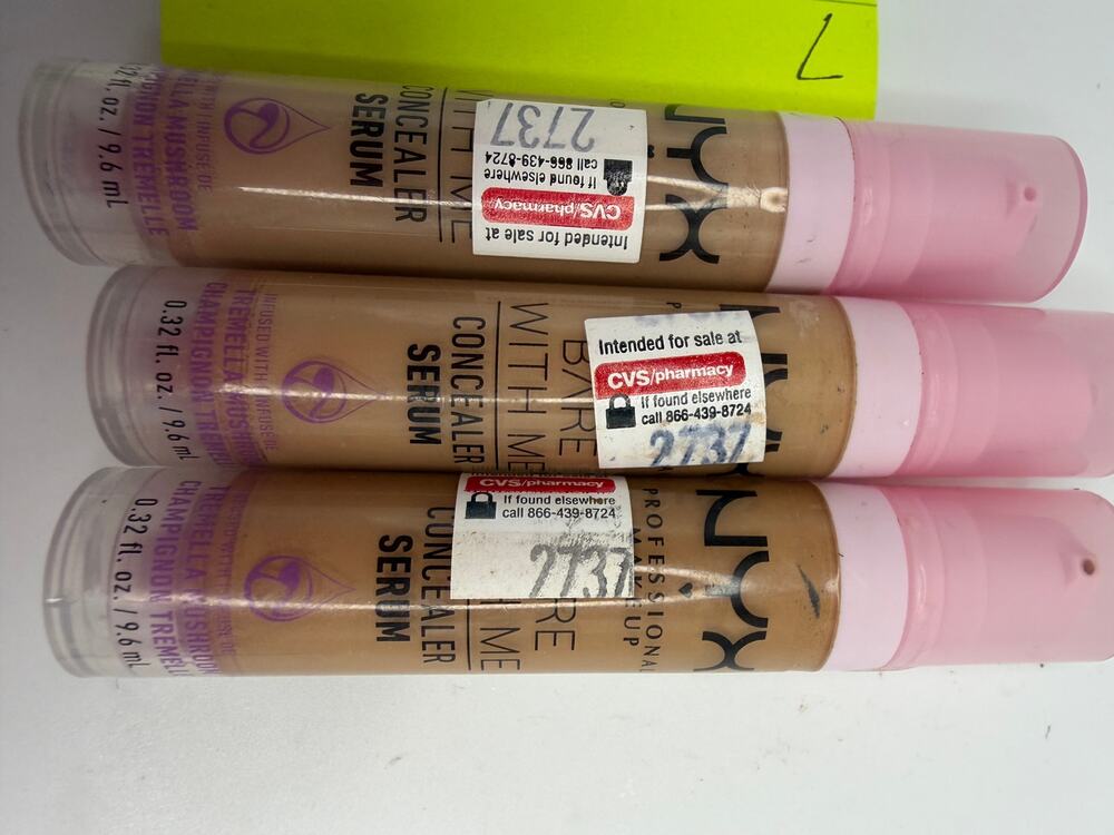 NYX Bare With Me Concealer Serum Lot 3 Beige Golden Tan 0.32oz BWMCCS04 05 06